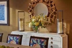 Flowers and mirror at Houston Transitional Care