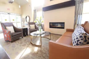 A lobby at Houston Transitional Care