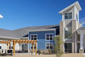 The outdoor area at Houston Transitional Care