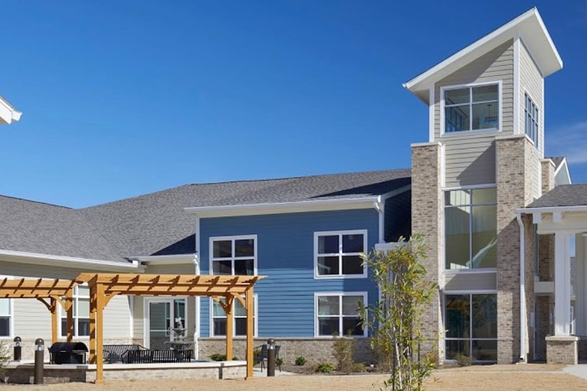 The outdoor area at Houston Transitional Care