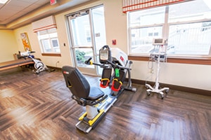 The rehab gym at Houston Transitional Care