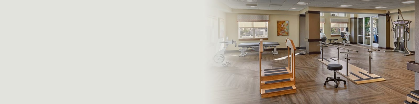 The rehabilitation room at Houston Transitional Care