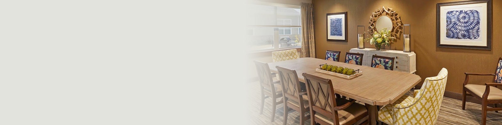 The dining room at Houston Transitional Care