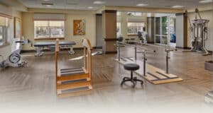 The rehabilitation room at Houston Transitional Care